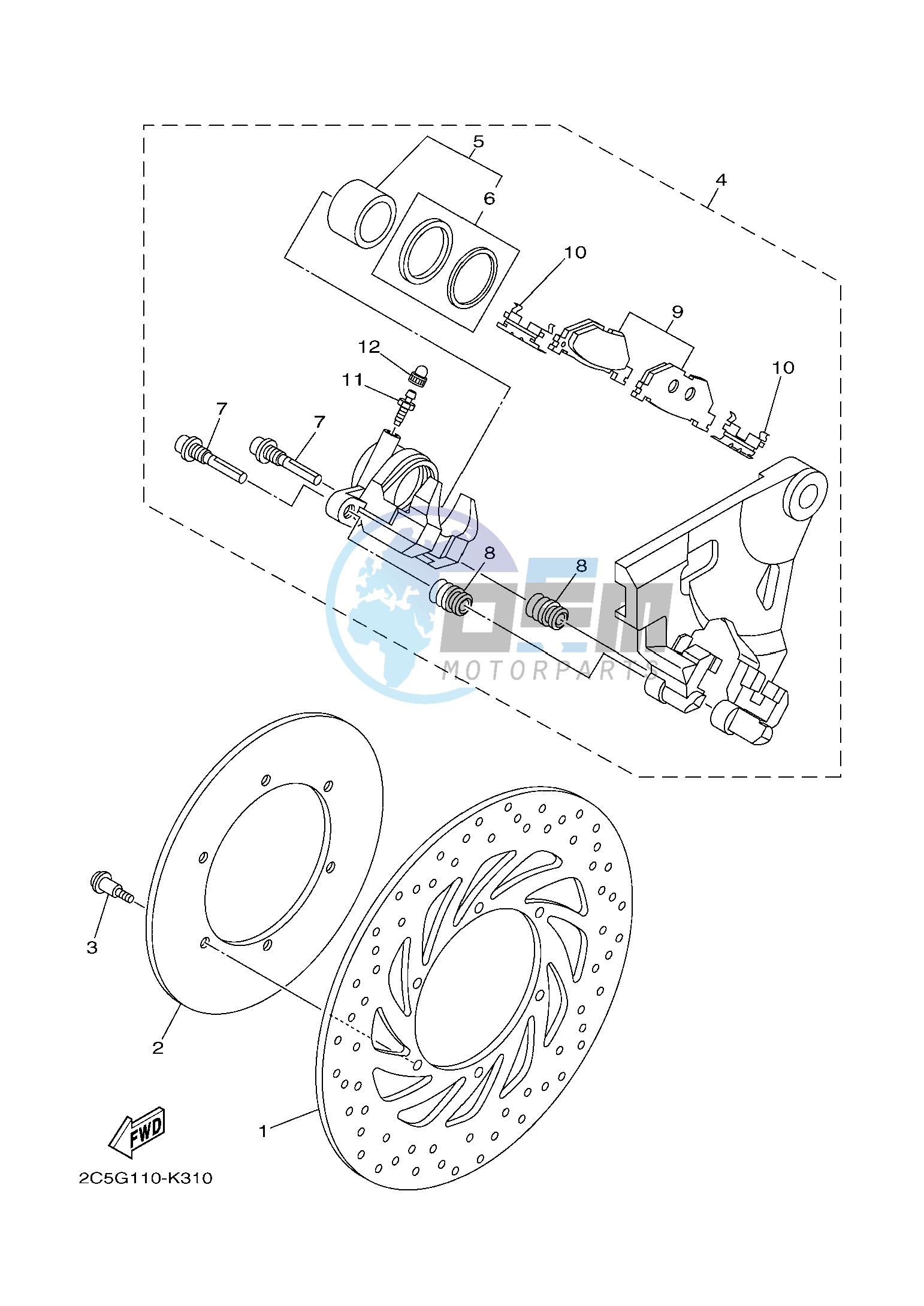 REAR BRAKE CALIPER