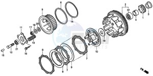 CB600F CB600F drawing CLUTCH