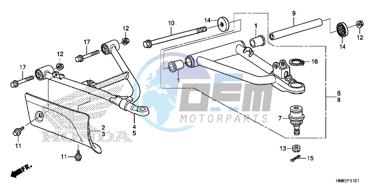 FRONT ARM ( TRX680FAF,G)