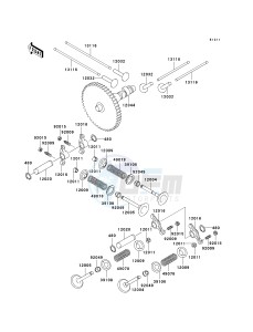 KAF 620 J [MULE 3010 TRANS4X4] (J6J-J8F) J8F drawing VALVE-- S- -_CAMSHAFT-- S- -