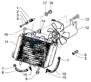 Runner 200 VXR 4t drawing Radiator coolant