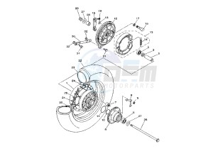 XVS A DRAG STAR CLASSIC 650 drawing REAR WHEEL