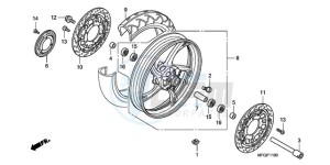 CB600FA3A UK - (E / ABS MKH ST) drawing FRONT WHEEL