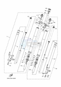 TRACER 900 MTT850 (B5CC) drawing FRONT FORK