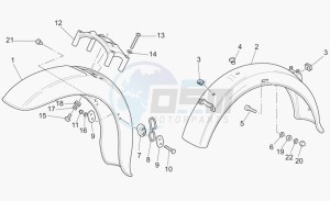 California 1100 EV PI Cat. Stone/Touring PI Cat drawing Front/rear mudguard