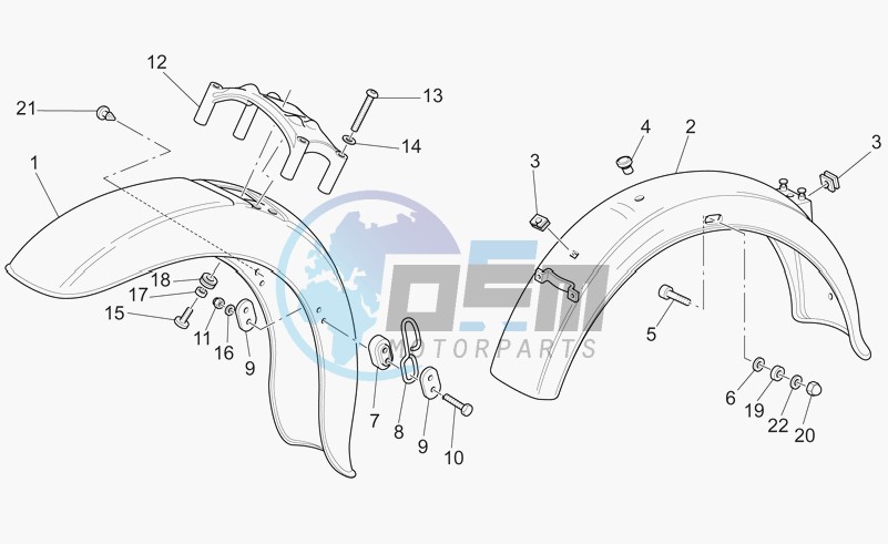 Front/rear mudguard