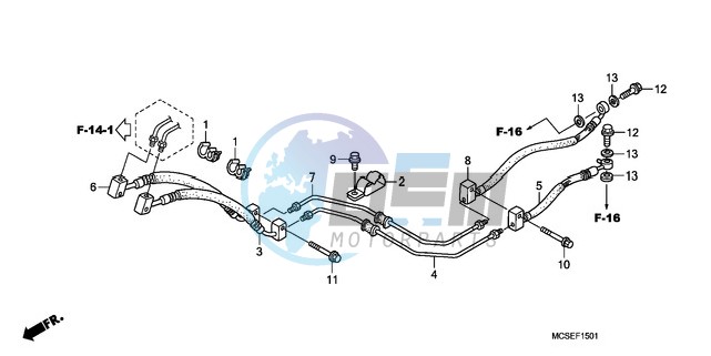 REAR BRAKE HOSE (ST1300A)