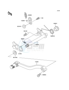 KX85 / KX85 II KX85B7F EU drawing Gear Change Mechanism