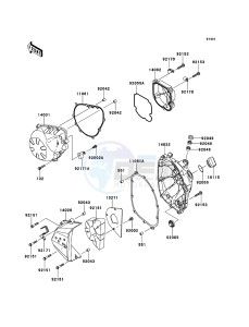 Z750R ABS ZR750PCF UF (UK FA) XX (EU ME A(FRICA) drawing Engine Cover(s)