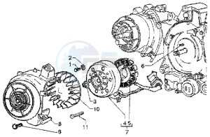 ET4 150 Leader drawing Flywheel magneto