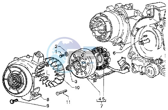 Flywheel magneto