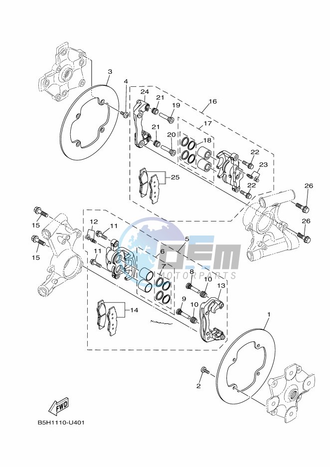 REAR BRAKE CALIPER