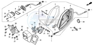 VT750CA drawing TAILLIGHT