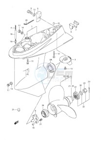 DF 70 drawing Gear Case (2001-2008)