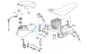 SMT 50 drawing Tank - Air box - Saddle