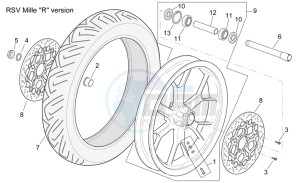 RSV 2 1000 drawing Front wheel RSV Mille "R" Version