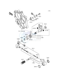 VERSYS_650 KLE650EFF XX (EU ME A(FRICA) drawing Gear Change Mechanism