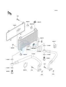 ZX 600E [ZX-6 NINJA ZZR 600] (E10-E13 E13 CAN ONLY) ZZR 600 drawing OIL COOLER