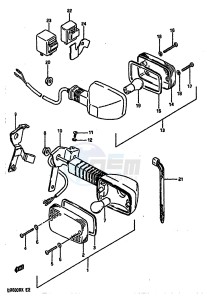 DR600R (E2) drawing TURN SIGNAL LAMP