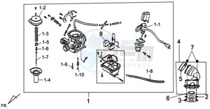 FIDDLE II 50 45KMH NEW ENGINE drawing CARBURATOR