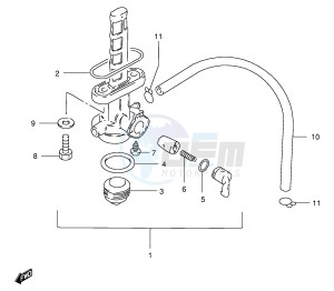 GS125 (E1) drawing FUEL COCK