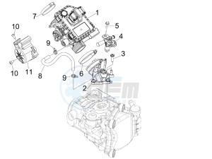 MP3 300 ie mic drawing Throttle body - Injector - Union pipe