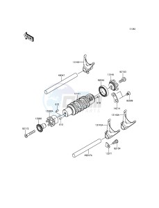 ER-6F_ABS EX650FEF XX (EU ME A(FRICA) drawing Gear Change Drum/Shift Fork(s)