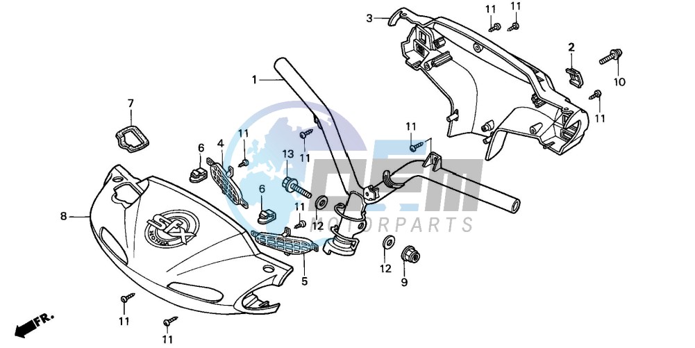 STEERING HANDLE/ HANDLE COVER (1)