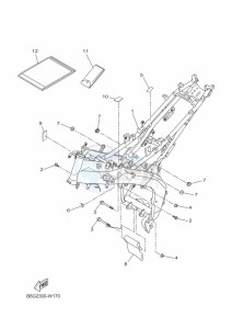 MT-125 MTN125-A (B6G3) drawing FRAME