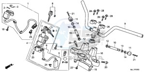 NC750DE Integra - NC750D Europe Direct - (ED) drawing HANDLE PIPE/ TOP BRIDGE