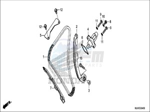 CBR500RAH CBR500R ED drawing CAM CHAIN/TENSIONER