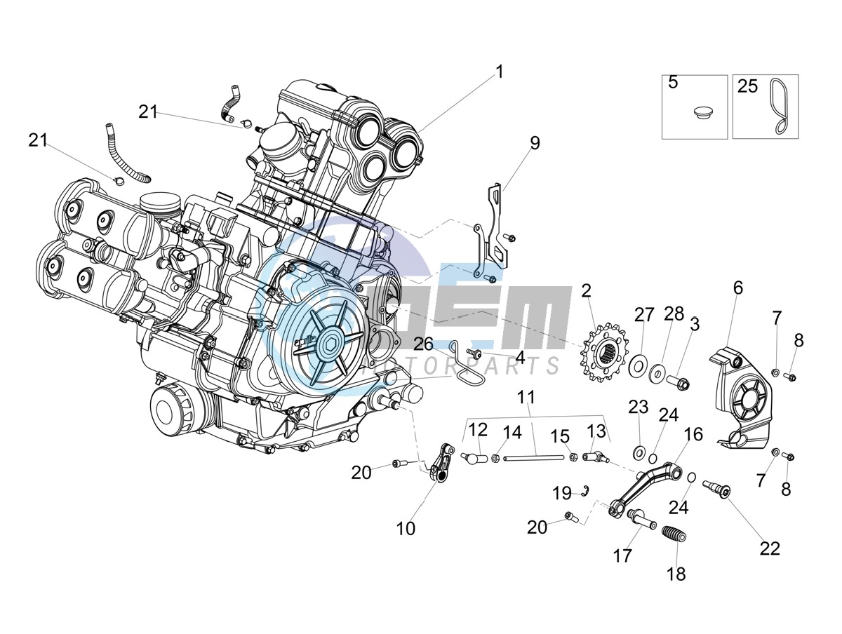 Engine-Completing part-Lever