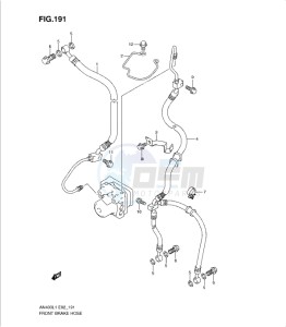 AN400Z drawing FRONT BRAKE HOSE (AN400ZAL1 E51)