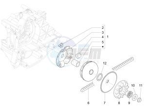 Primavera 50 4T-2V 25 kmh (EMEA) drawing Driving pulley