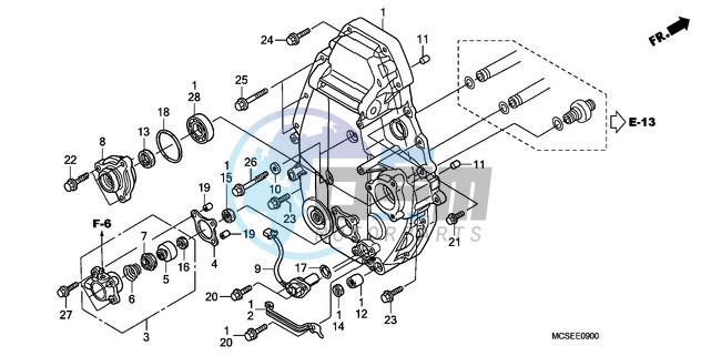 REAR CRANKCASE COVER