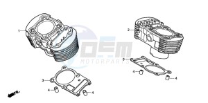 VT750CA drawing CYLINDER