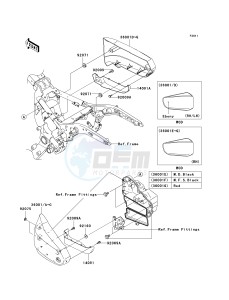 VN 1600 B [VULCAN 1600 MEAN STREAK] (B6F-B8FA) B6F drawing SIDE COVERS