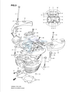 VZ800L1 drawing REAR CYLINDER HEAD