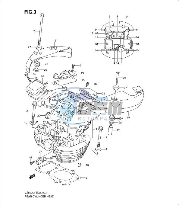 REAR CYLINDER HEAD