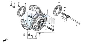 GL1500SE GOLDWING SE drawing FRONT WHEEL