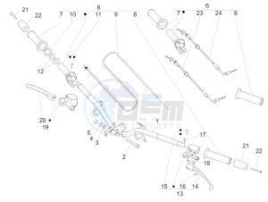 Liberty 125 4t Delivery e3 Single drawing Handlebars - Master cil.