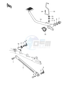 KZ 1000 D [Z1R] (D3) [Z1R] drawing BRAKE PEDAL_TORQUE LINK -- 80 D3- -