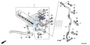 SH125G SH125S UK - (E) drawing FRONT BRAKE MASTER CYLINDER