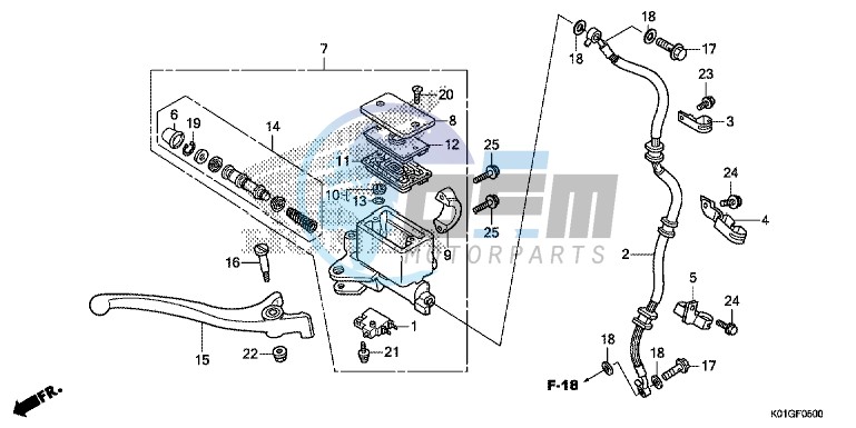 FRONT BRAKE MASTER CYLINDER