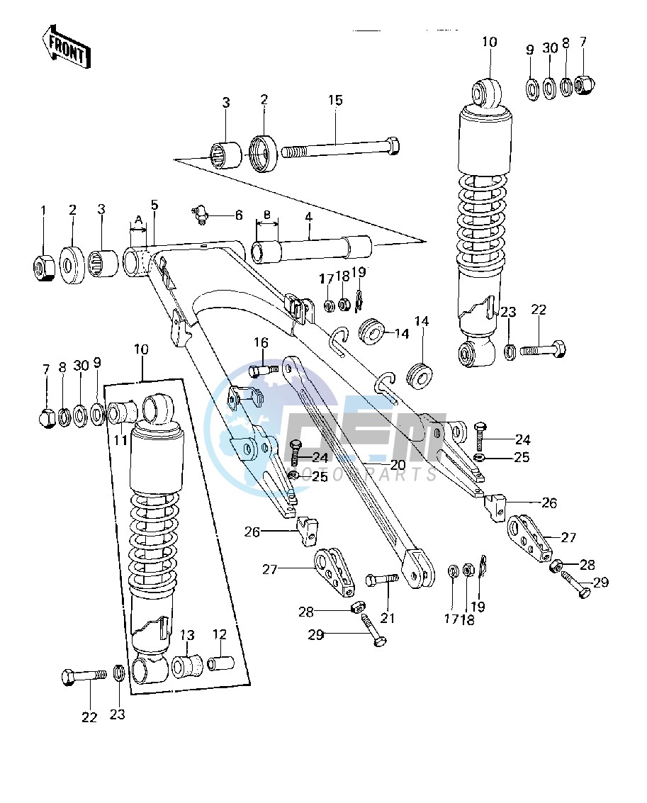 SWING ARM_SHOCK ABSORBERS -- 77-78 A1_A2_A2A- -