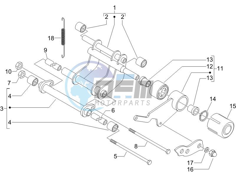 Swinging arm