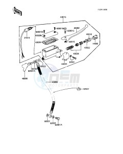 KZ 550 C [LTD] (C3-C4) [LTD] drawing FRONT MASTER CYLINDER -- 82-83 C3_C4- -