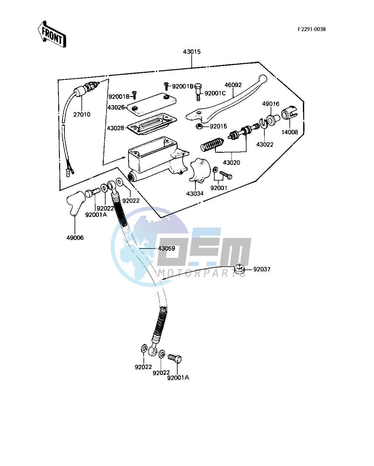 FRONT MASTER CYLINDER -- 82-83 C3_C4- -