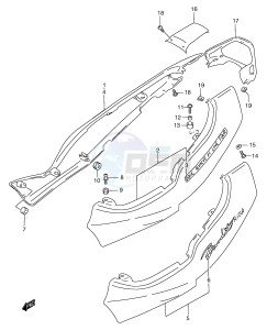 GSF1200 (E2) Bandit drawing FRAME COVER (GSF1200V SV)