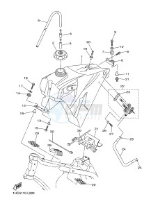 WR250F (1HC6 1HC7 1HC8) drawing FUEL TANK